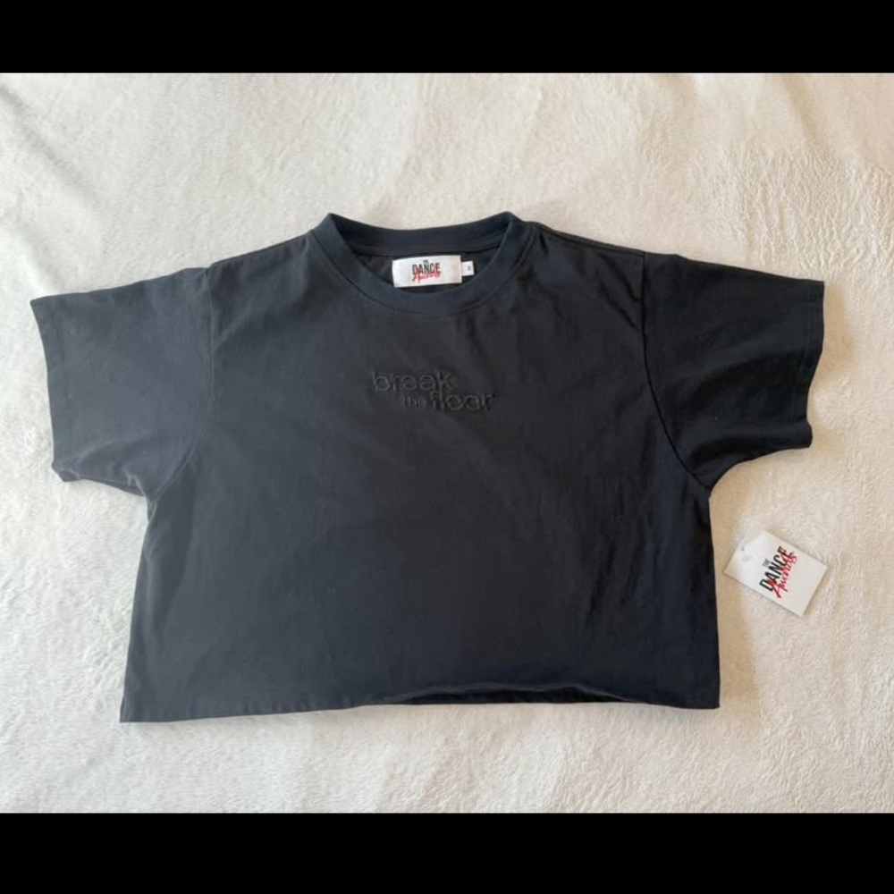 TDA Break the Floor Black Cropped T-Shirt